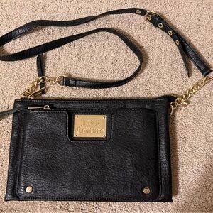 Juicy Couture Black and Gold Crossbody Bag with Detachable Strap
